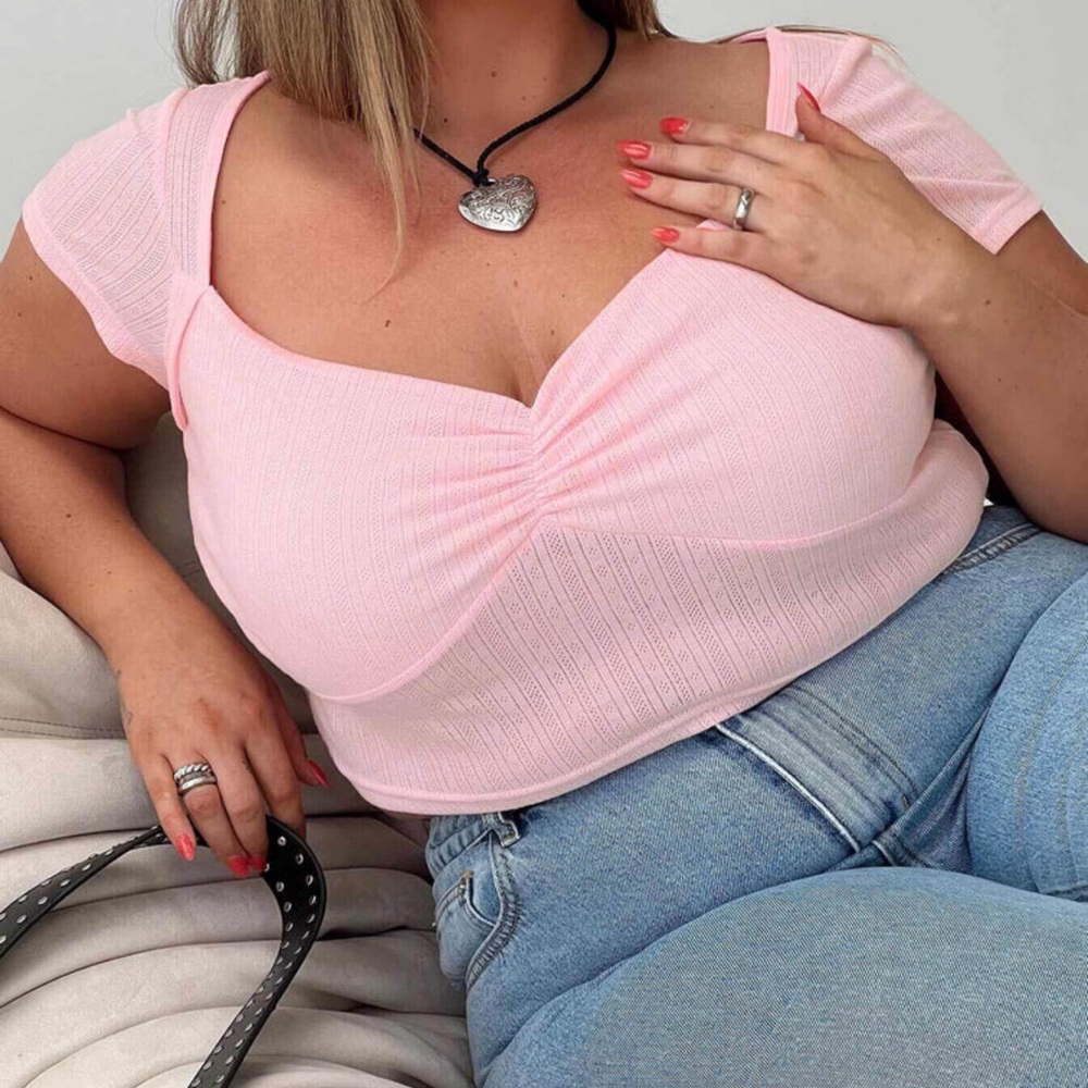 Princess Polly KIMURA pink curvy top